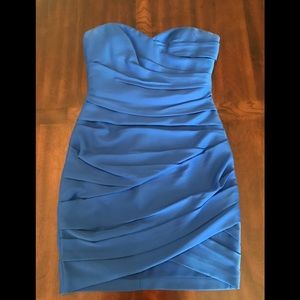 BCBG blue strapless dress